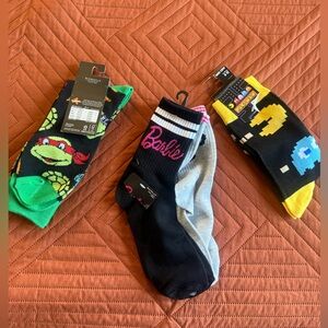 Barbie and Cartoon Character Socks Set